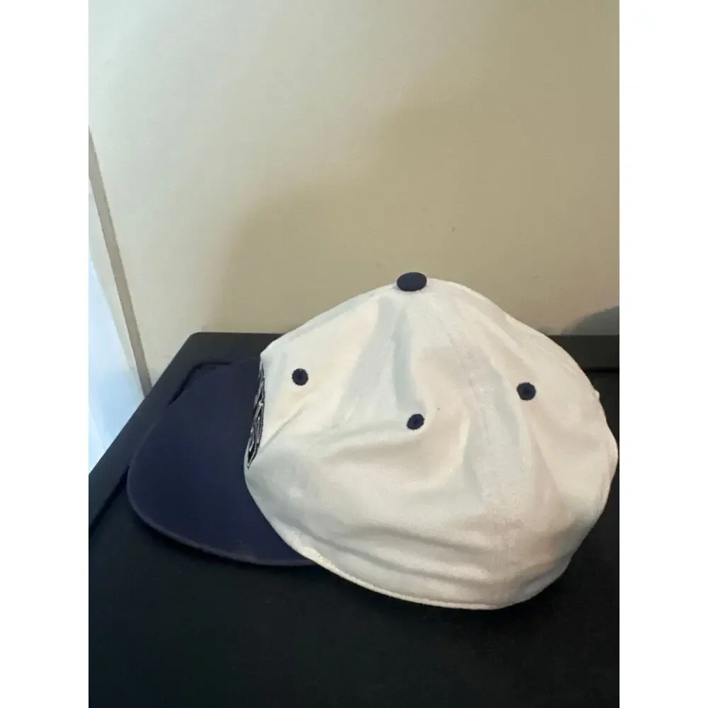 Vans Snapback Cream/Brown/Blue Hat Cap Embroidered Logo, 'Property of Low' - Picture 2 of 4